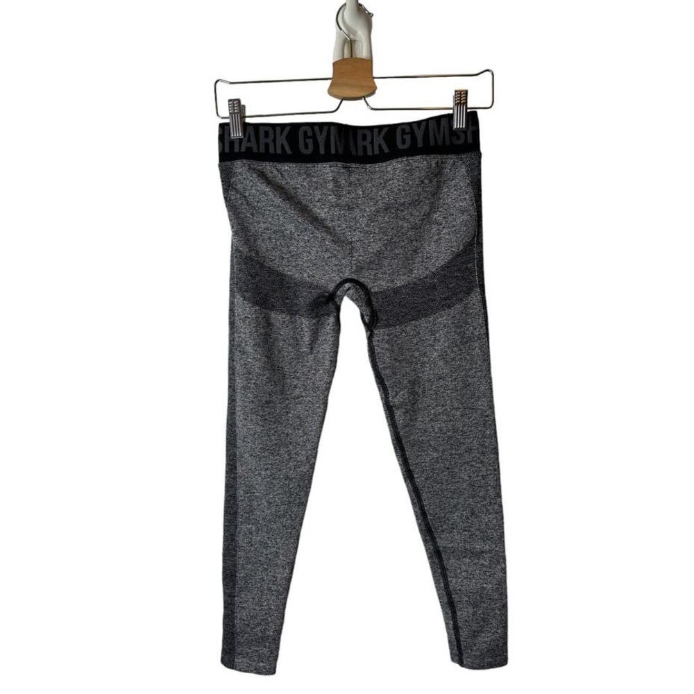Gymshark Women's Medium Flex Low Rise Leggings in Black Marl/Charcoal Gray - Picture 5 of 6